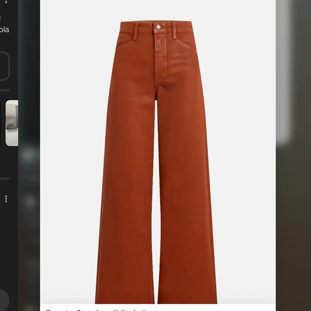Favorite Daughter The Coated Mischa Wide Leg Pant Jean Size 23 - Picture 6 of 6